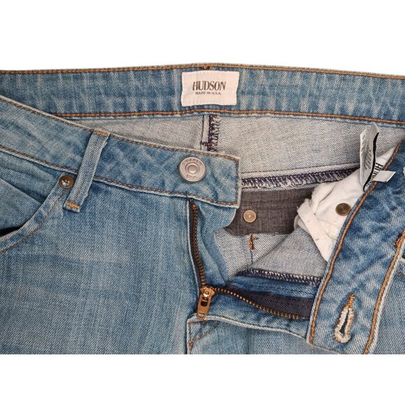 Hudson Bacara Straight Leg Cropped Rolled Cuff Denim Jeans Size 25 Cropped - Picture 6 of 12